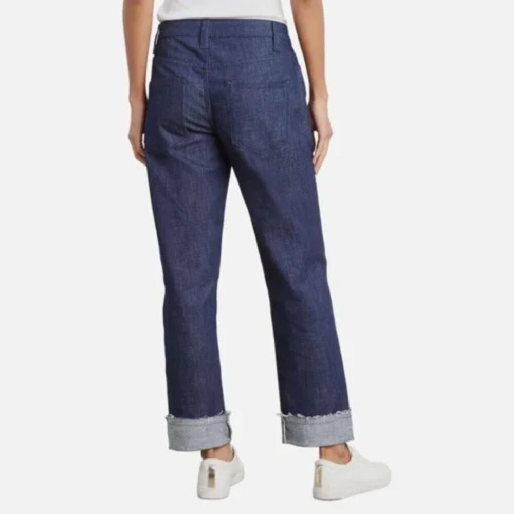 Kenneth Cole Women's Boyfriend Jeans Loose Fit and Cuffed Stretchy Size 28 - Picture 2 of 9